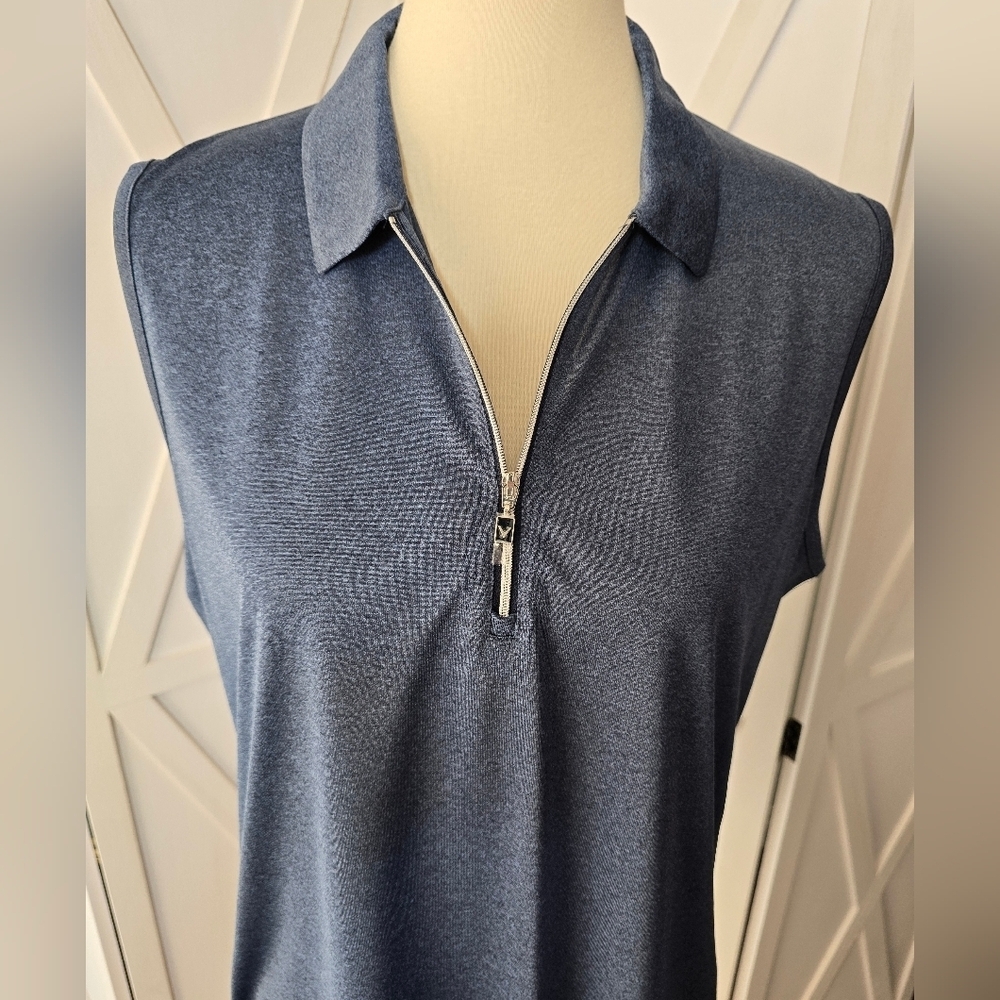 Callaway NWT Women's 1/4 Zip Sleeveless Golf Polo - Picture 2 of 9